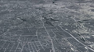  Roma 3D haritası. 3d illüstrasyon