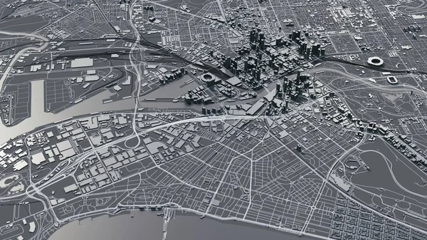 Melbourne Mapa Ilustração — Fotografia de Stock