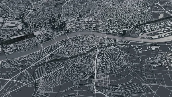 Frankfurt Main Mappa Illustrazione — Foto Stock