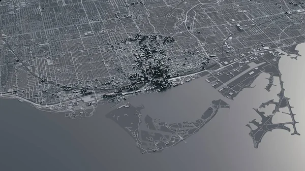 Mapa Toronto Ilustração — Fotografia de Stock