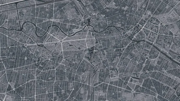 Berlin  3d map. 3d illustration