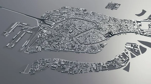 Veneza Mapa Ilustração — Fotografia de Stock