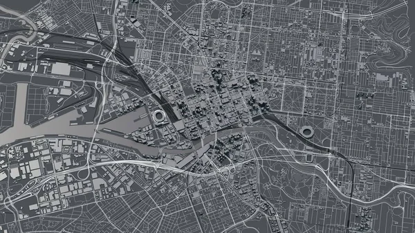 Melbourne Karte Illustration — Stockfoto