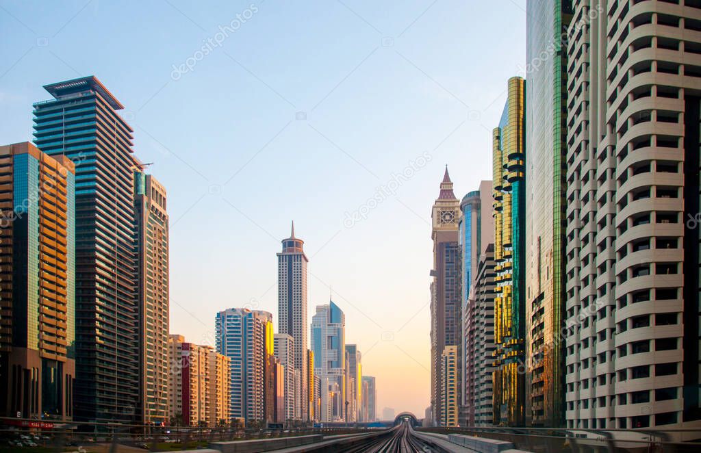 beautiful Skyscrapers in Dubai , United Arab Emirates