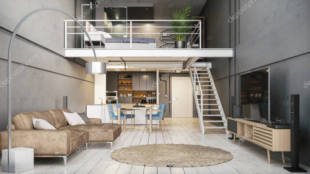 Interni Moderni Appartamento Duplex Moderno Appartamento Interno