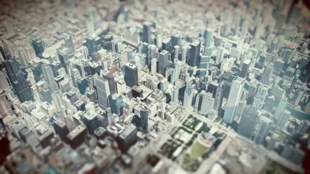 Digitale Abstracte Stad Chicago Illinois Usa — Stockvideo