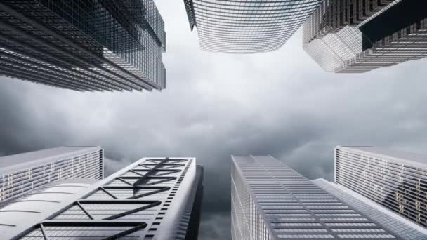都市高層ビルの3Dレンダリング — ストック動画