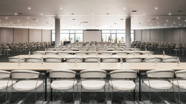 Büyük bir konferans odası. Modern konferans odası. 3d illüstrasyon