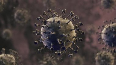 Arkaplan için 3D Coronavirus bakterisi görüntüleri