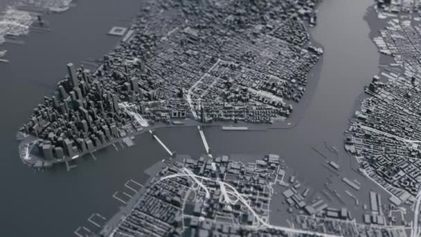 Reso Riprese Aeree Della Moderna Città New York — Video Stock