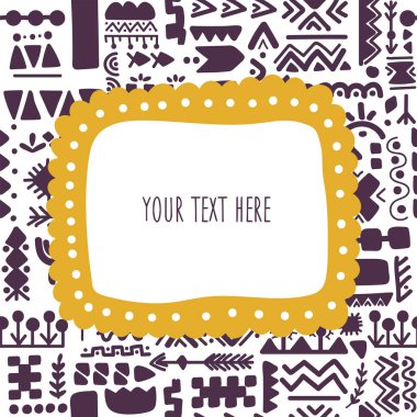 Halk sanatı çerçeve şablonu 