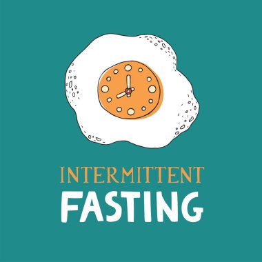 Intermittent fasting diet concept clipart