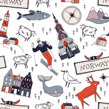 Norveç pürüzsüz bir model. Seyahat İskandinavya konsepti
