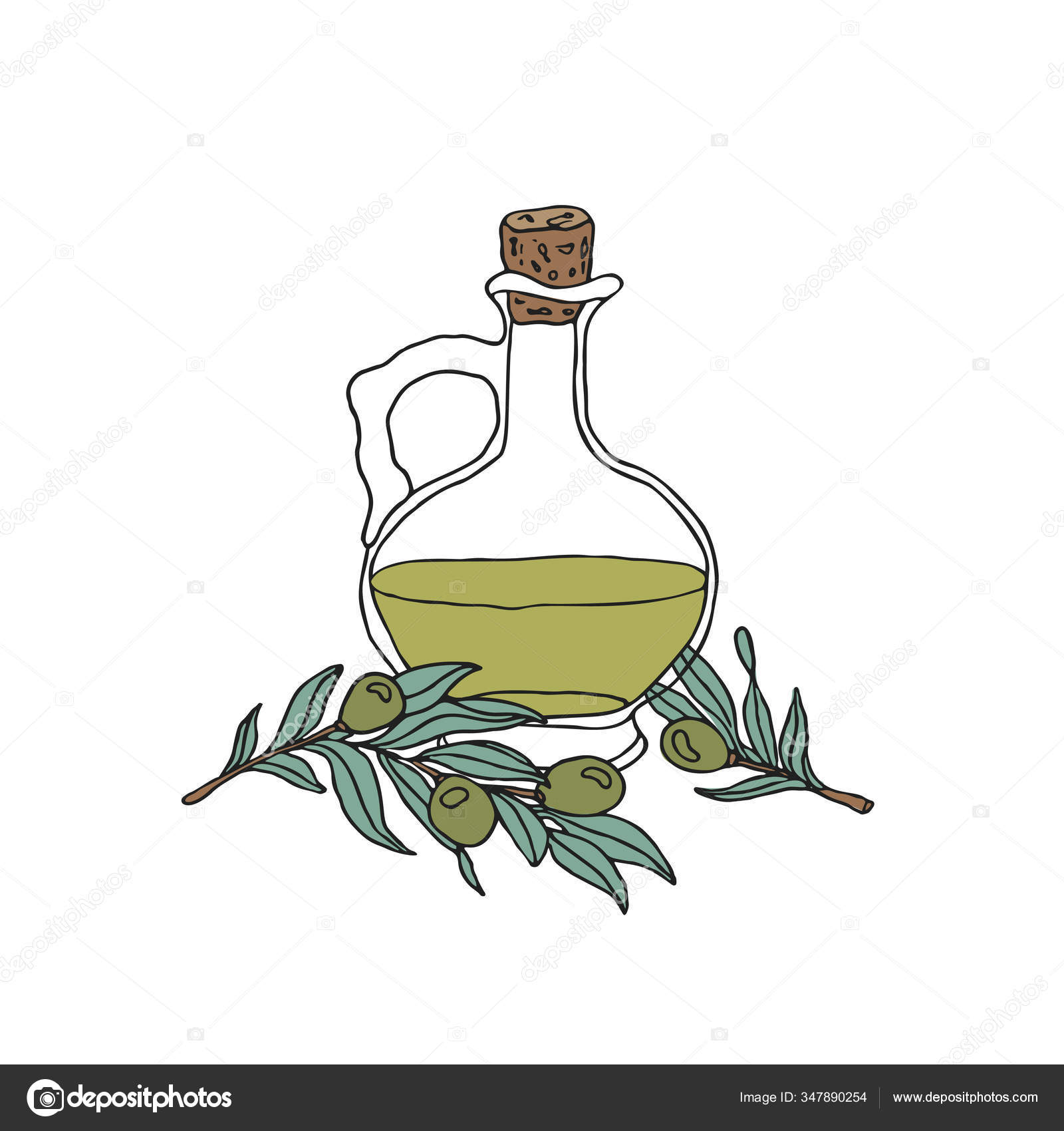 Olive Oil Bottle Vector