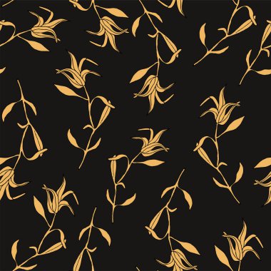 Lale çiçek açmış. El çizimi çiçek açan vektör çizimi karalama stilinde. Harfli klasik botanik çizimi. Antika bitki konsepti. Çıkartmalar, hatıra defterleri, kartlar için mükemmel.