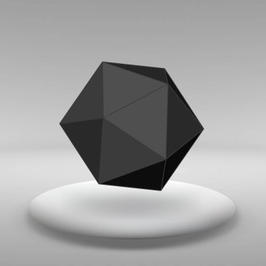 Yaratıcı kavramı vektör arka plan geometrik şekiller ile puan büyük stüdyo oda pencere içinde satırları bağlı soyut. Modern ofis. Gerçekçi vektör çizim eps 10 tasarımınız için.