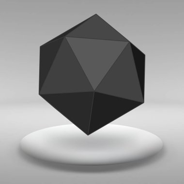 Yaratıcı kavramı vektör arka plan geometrik şekiller ile puan büyük stüdyo oda pencere içinde satırları bağlı soyut. Modern ofis. Gerçekçi vektör çizim eps 10 tasarımınız için.