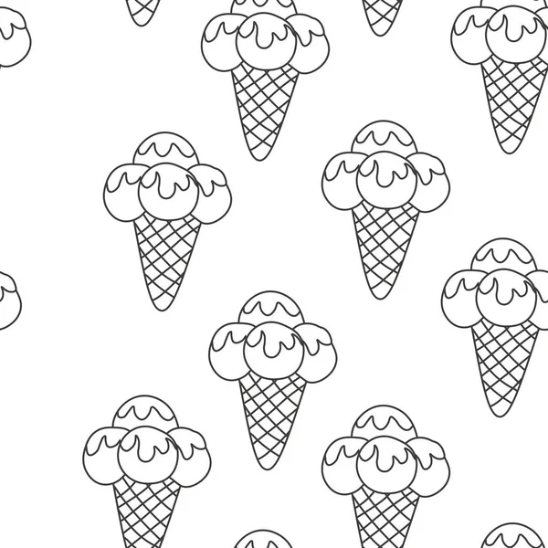 Wzór Ice Cream wektor eps ilustracja 10. Tło tekstura deser lody. Bezszwowe tło. Wektor eps ilustracja 10 dla projektu. — Wektor stockowy