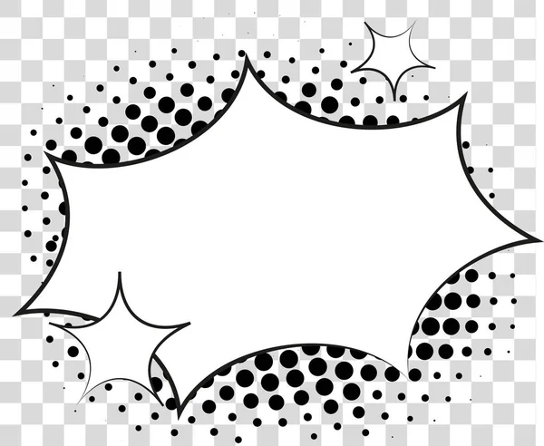 Komické bubliny s polotóny stíny. Vektorové ilustrace eps 10 izolovaných na pozadí. — Stockový vektor