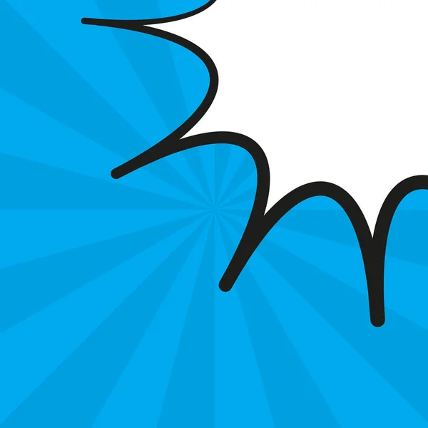 Comic pop art sfondo blu con ombre mezzitoni e travi nuvole. Un modello vettoriale di una tipica pagina a fumetti. Illustrazione eps 10 modello retrò design — Vettoriale Stock
