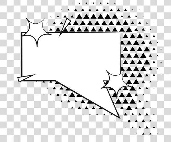 Bulles de discours comiques avec ombres triangles demi-tons. Illustration vectorielle eps 10 isolée sur fond . — Image vectorielle