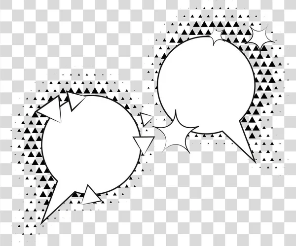Комические речевые пузыри с наполовину треугольными тенями. Векторная иллюстрация eps 10 изолирована на заднем плане . — стоковый вектор