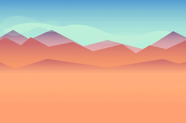 Mountain Landscape horizontal background. Vector illustration eps 10. — Stock Vector