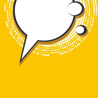 Komik konuşma balonları yarı ton gölgeler. Arka plan üzerinde izole vektör çizim eps 10.