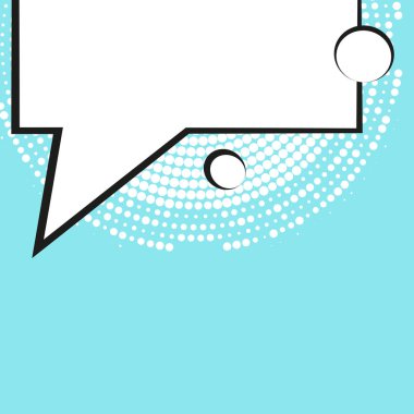 Komik konuşma balonları yarı ton gölgeler. Arka plan üzerinde izole vektör çizim eps 10.