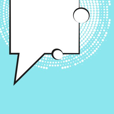 Komik konuşma balonları yarı ton gölgeler. Arka plan üzerinde izole vektör çizim eps 10.