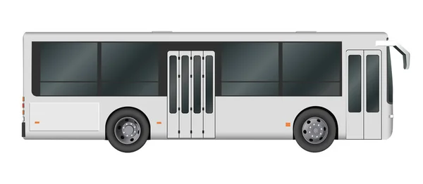 Şehir otobüs şablonu. Yolcu taşımacılığı. Beyaz arka plan üzerinde izole vektör çizim eps 10. — Stok Vektör