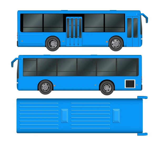 Vorlage für den Stadtbus. Personenverkehr. Vektor Illustration eps 10 isoliert auf weißem Hintergrund. — Stockvektor