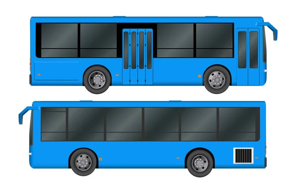 Plantilla de autobús urbano. Transporte de pasajeros. Ilustración vectorial eps 10 aislado sobre fondo blanco . — Archivo Imágenes Vectoriales