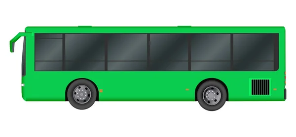 Modello di autobus Green City. Trasporto passeggeri. Illustrazione vettoriale eps 10 isolato su sfondo bianco . — Vettoriale Stock