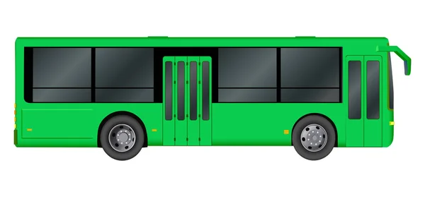 Modello di autobus Green City. Trasporto passeggeri. Illustrazione vettoriale eps 10 isolato su sfondo bianco . — Vettoriale Stock