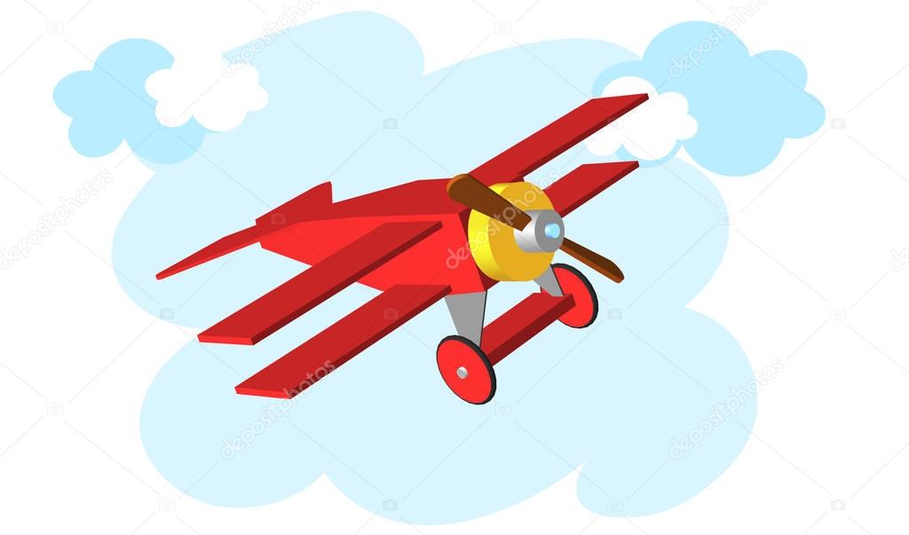 Toy plane. Airplane Vector illustration eps 10.