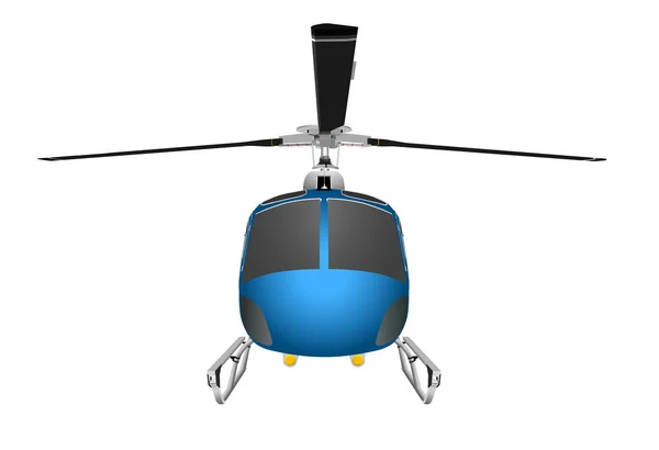 Hubschrauber mit Chassis und Rotorblättern. Vektor Illustration eps 10 isoliert auf weißem Hintergrund. — Stockvektor