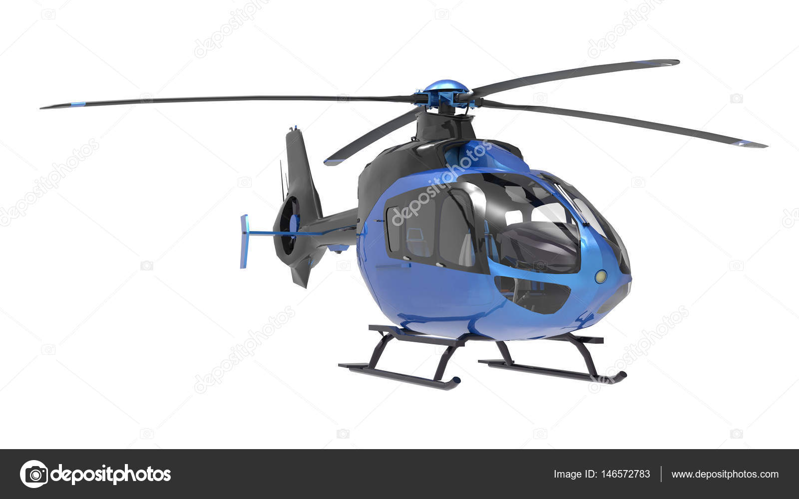 Hélicoptère bleu isolé sur fond blanc. Illustration 3d . — Photo de stock  par ©Vladimir-Hapaev - 146572783, image size:1600x1000