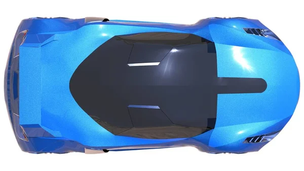 Azul brillante coche deportivo conceptual del futuro . — Foto de Stock