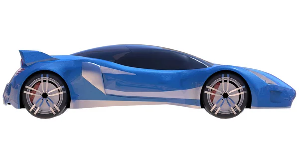 未来的蓝色光泽的概念跑车. — 图库照片