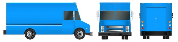 Шаблон грузовика. Векторная иллюстрация груза EPS 10 изолирована на белом фоне. Доставка городского коммерческого транспорта . — стоковый вектор