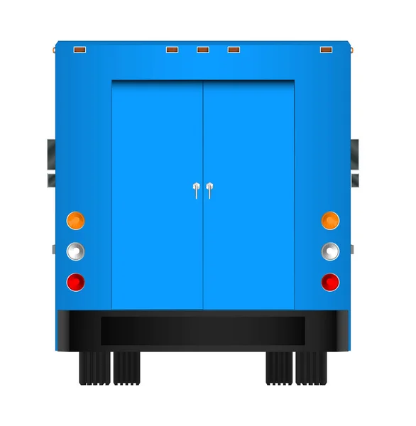 Samochód ciężarowy szablonu. Ilustracja wektorowa van Cargo Eps 10 na białym tle na białym tle. Dostawa pojazdów użytkowych. — Wektor stockowy