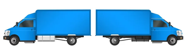 Samochód ciężarowy szablonu. Ilustracja wektorowa van Cargo Eps 10 na białym tle na białym tle. Dostawa pojazdów użytkowych. — Wektor stockowy