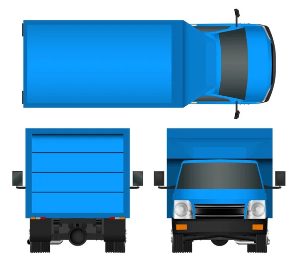 Modèle de camion. Cargo van Illustration vectorielle EPS 10 isolé sur fond blanc. Livraison de véhicules utilitaires urbains . — Image vectorielle