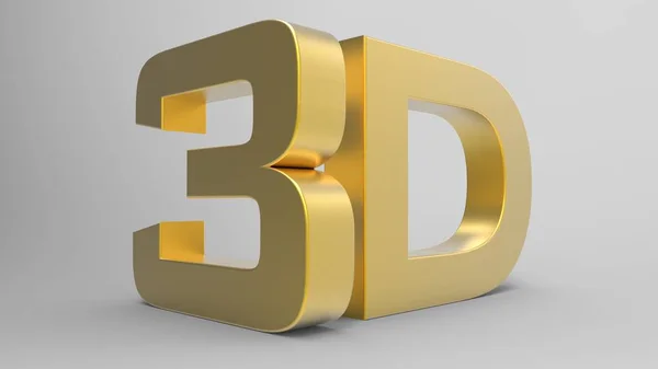 3D-logotypen isolerad på grå bakgrund med reflektionseffekt. 3D illustration. — Stockfoto