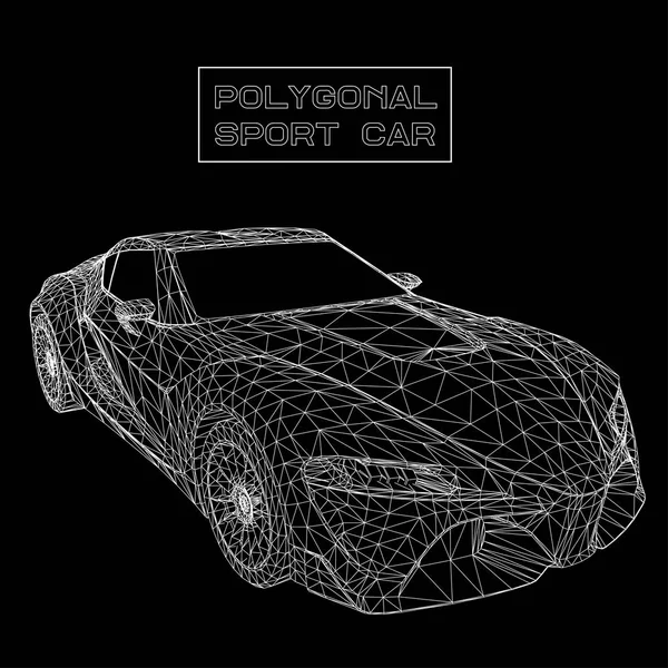 3D汽车模型的创意概念向量背景。跑车. — 图库矢量图片
