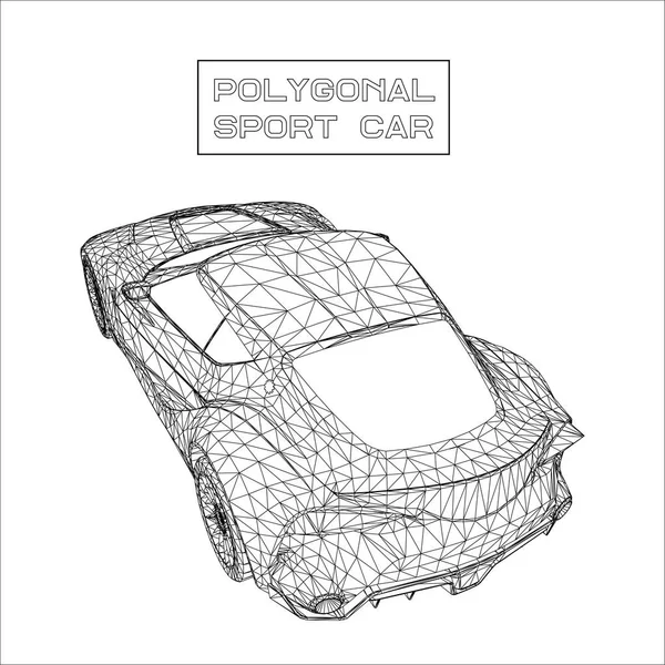 3D汽车模型的创意概念向量背景。跑车. — 图库矢量图片