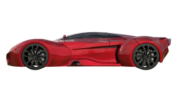 Konzeptionelle rote Rennwagen. 3D-Illustration. — Stockfoto