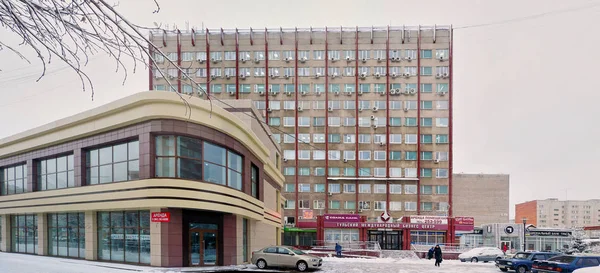 Krasnoarmeysky Avenue, dom 7, Tuła, Rosja, 31 stycznia 2015: International Business Center. — Zdjęcie stockowe