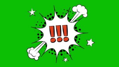 Yarı ton gölgeler yeşil arka plan üzerinde komik konuşma balonları.